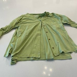 Two shirts! Green Ll bean